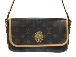 新品同様 LOUIS VUITTON ルイヴィトン モノグラム ティカルPM ワンショルダーバッグ M40078 ブラウン ロゴ ゴールド金具 中古 4b006939