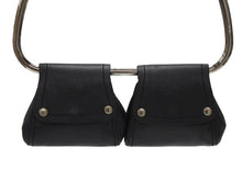 Load image into Gallery viewer, PRADA プラダ 97FW ループ ワンショルダーバッグ レザー ブラック アーカイブ トライアングルロゴ金具 シルバー金具 美品 中古 4b006940