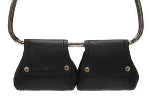 PRADA プラダ 97FW ループ ワンショルダーバッグ レザー ブラック アーカイブ トライアングルロゴ金具 シルバー金具 美品 中古 4b006940