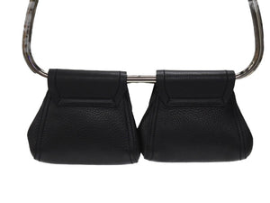 PRADA プラダ 97FW ループ ワンショルダーバッグ レザー ブラック アーカイブ トライアングルロゴ金具 シルバー金具 美品 中古 4b006940