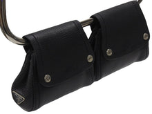 Load image into Gallery viewer, PRADA プラダ 97FW ループ ワンショルダーバッグ レザー ブラック アーカイブ トライアングルロゴ金具 シルバー金具 美品 中古 4b006940