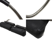 Load image into Gallery viewer, PRADA プラダ 97FW ループ ワンショルダーバッグ レザー ブラック アーカイブ トライアングルロゴ金具 シルバー金具 美品 中古 4b006940