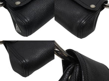 Load image into Gallery viewer, PRADA プラダ 97FW ループ ワンショルダーバッグ レザー ブラック アーカイブ トライアングルロゴ金具 シルバー金具 美品 中古 4b006940