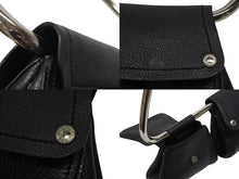 Load image into Gallery viewer, PRADA プラダ 97FW ループ ワンショルダーバッグ レザー ブラック アーカイブ トライアングルロゴ金具 シルバー金具 美品 中古 4b006940