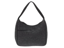 Load image into Gallery viewer, 極美品 PRADA プラダ プラダスポーツ ワンショルダーバッグ ウール ナイロンキャンバス チャコール ブラック シルバー金具 中古 4b006942