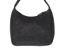Load image into Gallery viewer, 極美品 PRADA プラダ プラダスポーツ ワンショルダーバッグ ウール ナイロンキャンバス チャコール ブラック シルバー金具 中古 4b006942