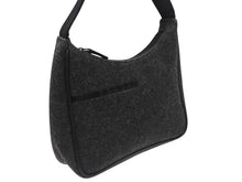 Load image into Gallery viewer, 極美品 PRADA プラダ プラダスポーツ ワンショルダーバッグ ウール ナイロンキャンバス チャコール ブラック シルバー金具 中古 4b006942