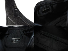 Load image into Gallery viewer, 極美品 PRADA プラダ プラダスポーツ ワンショルダーバッグ ウール ナイロンキャンバス チャコール ブラック シルバー金具 中古 4b006942