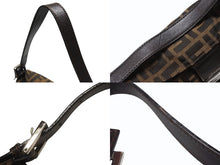Load image into Gallery viewer, FENDI フェンディ ワンショルダーバッグ マンマバケット ズッカ柄 ブラウン キャンバス レザー 美品 中古 4b006943