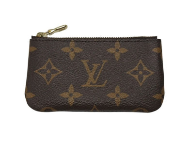 極美品 LOUIS VUITTON ルイヴィトン モノグラム ポシェット クレ コインケース 小銭入れ M62650 ロゴ ブラウン 中古 4b006945