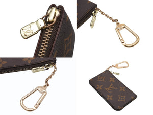 極美品 LOUIS VUITTON ルイヴィトン モノグラム ポシェット クレ コインケース 小銭入れ M62650 ロゴ ブラウン 中古 4b006946