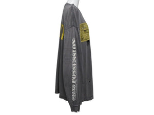 SAINT MICHAEL セントマイケル × 河村康輔 長袖 Tシャツ SM-A22-0000-083 サイズL チャコール プリント 中古 4b006956