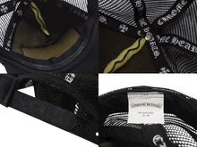 Load image into Gallery viewer, CHROME HEARTS クロムハーツ トラッカーキャップ ハリウッド限定 CHロゴ刺繍 クロスボール シルバー 925 ブラック 良品 中古 4b006957