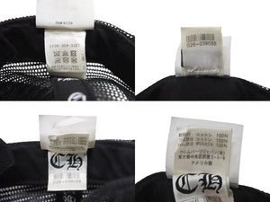 CHROME HEARTS クロムハーツ トラッカーキャップ ハリウッド限定 CHロゴ刺繍 クロスボール シルバー 925 ブラック 良品 中古 4b006957