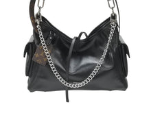 Load image into Gallery viewer, 新品未使用 LOUIS VUITTON ルイヴィトン キャリーオール バイブ MM ショルダーバッグ M25143 ラムレザー ブラック 中古 4b006968