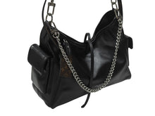 Load image into Gallery viewer, 新品未使用 LOUIS VUITTON ルイヴィトン キャリーオール バイブ MM ショルダーバッグ M25143 ラムレザー ブラック 中古 4b006968