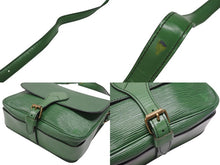 Load image into Gallery viewer, LOUIS VUITTON ルイヴィトン カルトシエール ショルダーバッグ M52244 ボルネオグリーン ゴールド金具 美品 中古 4b006982
