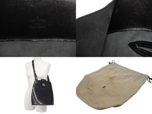 LOUIS VUITTON ルイヴィトン LV クリュニー ショルダーバッグ M52252 エピレザー ブラック ゴールド金具 美品 中古 4b006983
