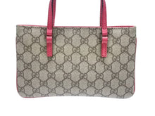 Load image into Gallery viewer, 極美品 GUCCI グッチ ミニハンドバッグ GG 114559 002122 イタリア製 PVC レザー ベージュ ピンク シルバー金具 中古 4b006985