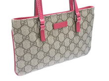 Load image into Gallery viewer, 極美品 GUCCI グッチ ミニハンドバッグ GG 114559 002122 イタリア製 PVC レザー ベージュ ピンク シルバー金具 中古 4b006985