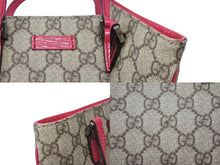 Load image into Gallery viewer, 極美品 GUCCI グッチ ミニハンドバッグ GG 114559 002122 イタリア製 PVC レザー ベージュ ピンク シルバー金具 中古 4b006985