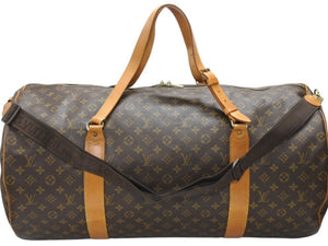 LOUIS VUITTON ルイヴィトン ボストンバッグ サックポロション 2WAY M41222 ゴールド金具 ブラウン 美品 中古 4b006988