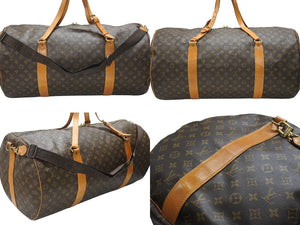 LOUIS VUITTON ルイヴィトン ボストンバッグ サックポロション 2WAY M41222 ゴールド金具 ブラウン 美品 中古 4b006988