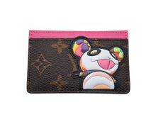 Load image into Gallery viewer, 未使用 LOUIS VUITTON ルイヴィトン LV×TM カードケース ポルト カルト サーンプル モノグラム パンダ M13439 ブラウン ピンク中古 4b006990