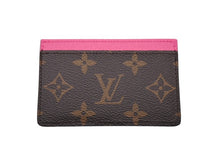 Load image into Gallery viewer, 未使用 LOUIS VUITTON ルイヴィトン LV×TM カードケース ポルト カルト サーンプル モノグラム パンダ M13439 ブラウン ピンク中古 4b006990