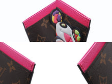 Load image into Gallery viewer, 未使用 LOUIS VUITTON ルイヴィトン LV×TM カードケース ポルト カルト サーンプル モノグラム パンダ M13439 ブラウン ピンク中古 4b006990