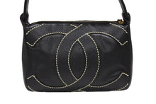 Load image into Gallery viewer, 極美品 CHANEL シャネル ワイルドステッチ ワンショルダーバッグ 9番台 ココマーク キャビアスキン ブラック ゴールド金具 中古 4b006992