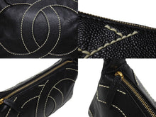 Load image into Gallery viewer, 極美品 CHANEL シャネル ワイルドステッチ ワンショルダーバッグ 9番台 ココマーク キャビアスキン ブラック ゴールド金具 中古 4b006992