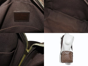 極美品 LOUIS VUITTON ルイヴィトン ショルダーバッグ オラフPM ダミエキャンバス ブラウン N41442 中古 4b006994