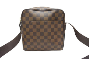 極美品 LOUIS VUITTON ルイヴィトン ショルダーバッグ オラフPM ダミエキャンバス ブラウン N41442 中古 4b006994