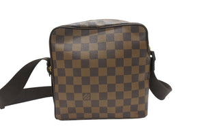 極美品 LOUIS VUITTON ルイヴィトン ショルダーバッグ オラフPM ダミエキャンバス ブラウン N41442 中古 4b006994