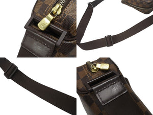 極美品 LOUIS VUITTON ルイヴィトン ショルダーバッグ オラフPM ダミエキャンバス ブラウン N41442 中古 4b006994