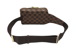 極美品 LOUIS VUITTON ルイヴィトン ジェロニモス ウエストバッグ ボディバッグ N51994 ダミエ ブラウン 中古 4b006995