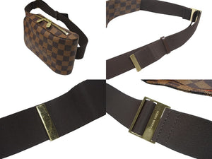 極美品 LOUIS VUITTON ルイヴィトン ジェロニモス ウエストバッグ ボディバッグ N51994 ダミエ ブラウン 中古 4b006995