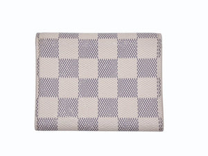 LOUIS VUITTON ルイヴィトン ダミエアズール アンヴェロップ カルト ドゥ ヴィジット 名刺入れ N61746 ホワイト 美品 中古 4b006996