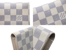 Load image into Gallery viewer, LOUIS VUITTON ルイヴィトン ダミエアズール アンヴェロップ カルト ドゥ ヴィジット 名刺入れ N61746 ホワイト 美品 中古 4b006996