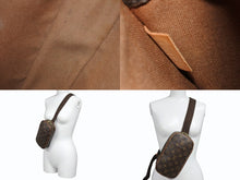 Load image into Gallery viewer, LOUIS VUITTON ルイヴィトン モノグラム ポシェット ガンジュ ボディバッグ M51870 ブラウン ゴールド金具 美品 中古 4b006997