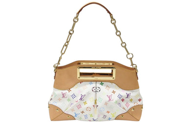 LOUIS VUITTON ルイヴィトン モノグラムマルチカラー ジュディPM 村上隆 ハンドバッグ M40257 ホワイト 美品 中古 4b006998