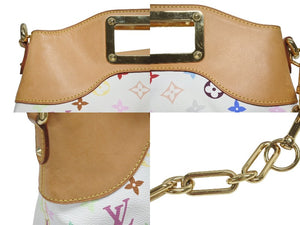 LOUIS VUITTON ルイヴィトン モノグラムマルチカラー ジュディPM 村上隆 ハンドバッグ M40257 ホワイト 美品 中古 4b006998