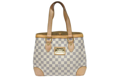 LOUIS VUITTON ルイヴィトン ハンドバッグ N51207 ハムステッドPM ホワイト ダミエアズールキャンバス 美品 中古 4b006999