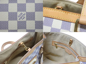 LOUIS VUITTON ルイヴィトン ハンドバッグ N51207 ハムステッドPM ホワイト ダミエアズールキャンバス 美品 中古 4b006999
