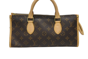 極美品 LOUIS VUITTON ルイヴィトン モノグラム ポパンクール ハンドバッグ M40009 ロゴ モノグラムキャンバス ブラウン 中古4b007003