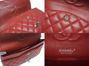 CHANEL シャネル マトラッセ25 チェーンショルダー ショルダーバッグ Wフラップ 22番台 ラムスキン トリコロールカラー シルバー金具 美品 中古 4b007004