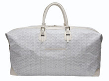 Load image into Gallery viewer, 極美品 GOYARD ゴヤール ボーイング 65 ヘリンボーン PVC レザー ボストンバッグ ホワイト 中古 4b007009