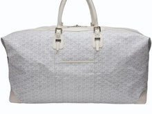 Load image into Gallery viewer, 極美品 GOYARD ゴヤール ボーイング 65 ヘリンボーン PVC レザー ボストンバッグ ホワイト 中古 4b007009
