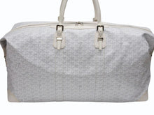 Load image into Gallery viewer, 極美品 GOYARD ゴヤール ボーイング 65 ヘリンボーン PVC レザー ボストンバッグ ホワイト 中古 4b007009